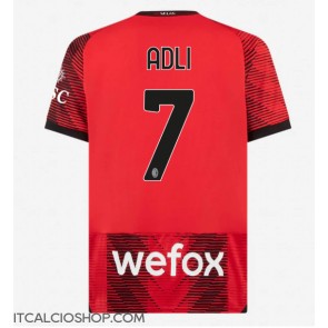 AC Milan Yacine Adli #7 Prima Maglia 2023-24 Manica Corta